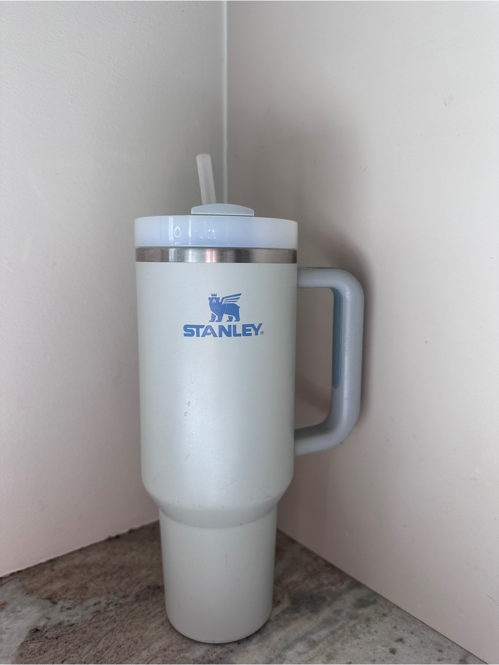 Stanley Pale Blue Gray 40 oz. Tumbler Used